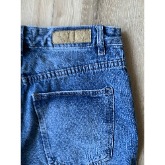 Cotton On Jeans Women’s Sz6 High Waisted 90s Blue Denim Pants Distressed Stretch - Picture 12 of 15